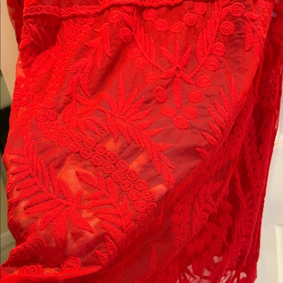 NWT Express Vibrant Red Long Sleeve Dress - Picture 4 of 11